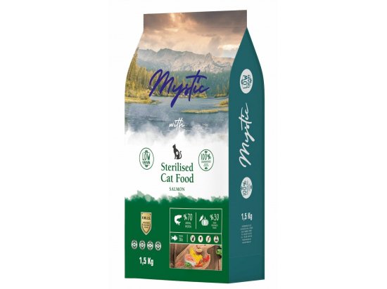 Фото - сухий корм Mystic (Містік) Sterilised Adult Cat Food with Salmon сухий корм для стерилізованих котів ЛОСОСЬ