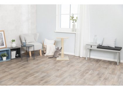 Фото 4 -  дряпалки, з будиночками Trixie Baena кігтеточка-стовпчик із лежаком для котів, бежевий (43370)