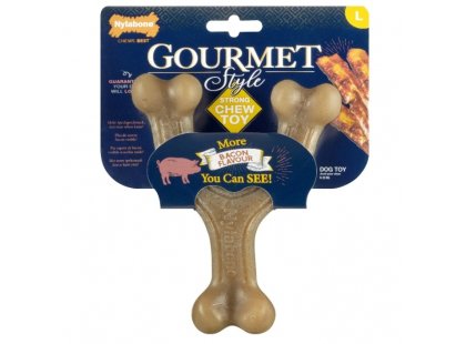 Фото 2 -  іграшки Nylabone Gourmet Wishbone Bacon жувальна іграшка для собак КІСТКА, смак БЕКОН