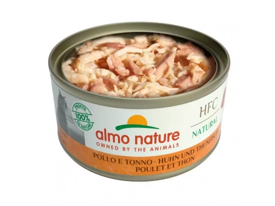 Фото - влажный корм (консервы) Almo Nature HFC JELLY NATURAL CHICKEN & TUNA консервы для кошек КУРИЦА И ТУНЕЦ, желе