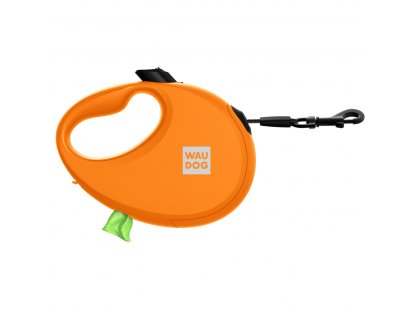 Фото - WAUDOG R-leash поводок рулетка с контейнером для пакетов, светоотражающая лента, оранжевый рулетки WAUDOG R-leash поводок рулетка с контейнером для пакетов, светоотражающая лента, оранжевый