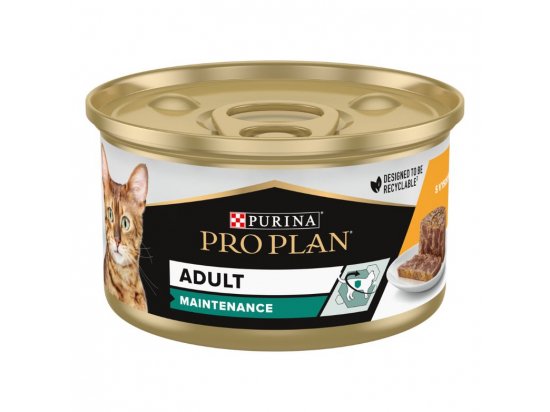 Фото - влажный корм (консервы) Purina Pro Plan (Пурина Про План) Adult Maintenance Chicken влажный корм для кошек, кусочки в паштете КУРИЦА