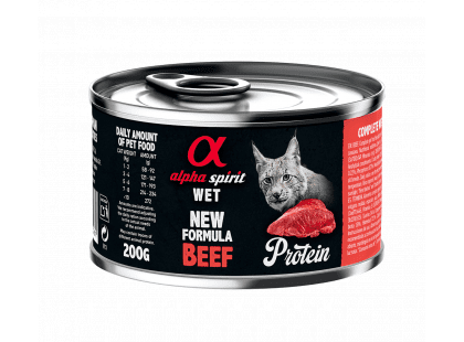 Фото - вологий корм (консерви) Alpha Spirit (Альфа Спіріт) Wet Beef Protein повнораціонний вологий корм для котів ЯЛОВИЧИНА