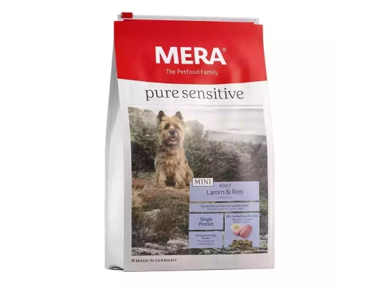 Фото - сухий корм Mera (Мера) Pure Sensitive Adult Mini Lamm & Reis сухий корм для дорослих собак дрібних порід ЯГНЯ та РИС