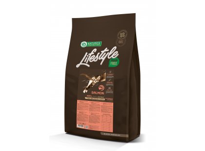 Фото 3 -  сухий корм Natures Protection Lifestyle GRAIN FREE SALMON KITTEN беззерновий корм для кошенят ЛОСОСЬ