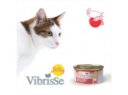 Фото 2 -  влажный корм (консервы) Vibrisse Jelly ТУНЕЦ И КРЕВЕТКИ В ЖЕЛЕ консервы для кошек