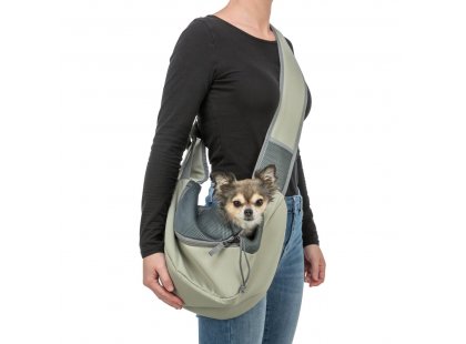 Фото 2 -  переноски, сумки, рюкзаки Trixie Sling переноска-слинг для кошек и собак, светло-зеленый (28930)