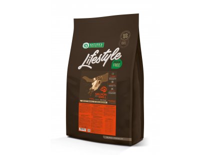 Фото 2 -  сухий корм Natures Protection Lifestyle GRAIN FREE ADULT SALMON & KRILL корм для собак малих та міні порід ЛОСОСЬ і КРІЛЬ
