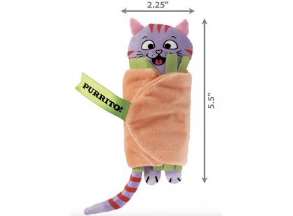 Фото 3 -  игрушки Kong Pull-A-Partz Purrito игрушка для кошек с кошачьей мятой ПУРИТТО