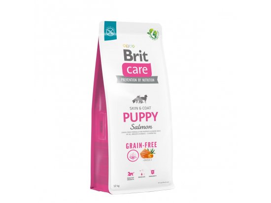 Фото - сухой корм Brit Care Dog Grain Free Puppy Salmon беззерновой сухой корм для кожи и шерсти щенков ЛОСОСЬ