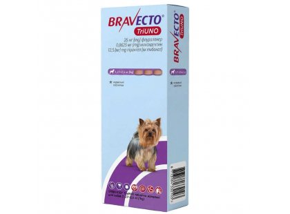 Фото - Bravecto (Бравекто) TRIUNO жевательные таблетки от блох, клещей и гельминтов для собак от блох и клещей Bravecto (Бравекто) TRIUNO жевательные таблетки от блох, клещей и гельминтов для собак