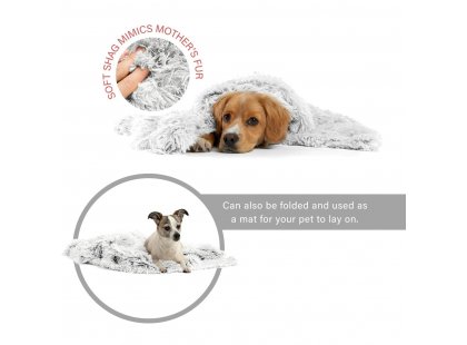 Фото 6 -  лежаки, матрасы, коврики и домики Best Friends Shag Pet Throw Blanket коврик для собак МОРОЗНЫЙ ИНЕЙ