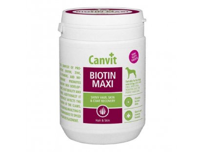 Фото 2 -  вітаміни та мінерали Canvit Biotin Maxi (Біотин Максі) таблетки біотину для собак вагою більше 25 кг