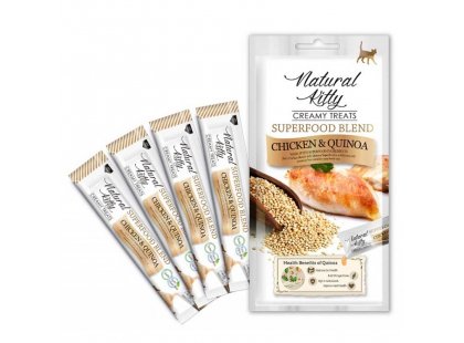 Фото - Natural Kitty Creamy Treats Chicken & Quinoa крем-снеки для кошек КУРИЦА И КИНОА лакомства Natural Kitty Creamy Treats Chicken & Quinoa крем-снеки для кошек КУРИЦА И КИНОА
