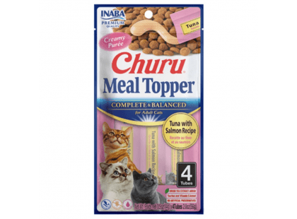 Фото - Inaba Churu Meal Topper Tuna & Salmon лакомство для кошек, мусс ТУНЕЦ и ЛОСОСЬ лакомства Inaba Churu Meal Topper Tuna & Salmon лакомство для кошек, мусс ТУНЕЦ и ЛОСОСЬ