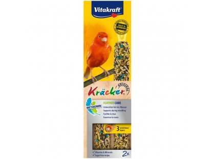Фото 2 -  лакомства для птиц Vitakraft Kracker Original Feather Care лакомство крекер для канареек в период линьки