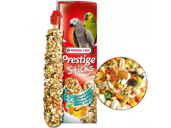 Фото - лакомства для птиц Versele-Laga (Верселе-Лага) Prestige PARROTS EXOTIC FRUIT лакомство для крупных попугаев, ЭКЗОТИЧЕСКИЕ ФРУКТЫ 140 г (2 шт.)