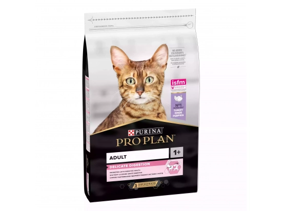 Фото - сухий корм Purina Pro Plan (Пуріна Про План) Adult Delicate Digestion Turkey сухий корм для кішок з чутливим травленням і вибагливих ІНДИЧКА