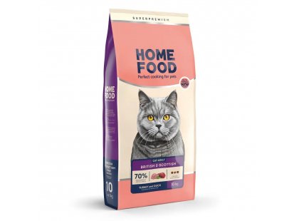 Фото 7 -  сухой корм Home Food (Хоум Фуд) Cat Adult Turkey & Duck корм для кошек британских и шотландских пород ИНДЕЙКА и УТКА