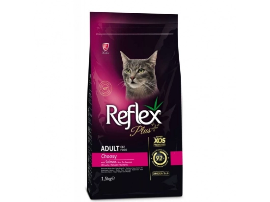 Фото - сухий корм Reflex Plus (Рефлекс Плюс) Adult Choosy Salmon корм для вибагливих кішок, з лососем