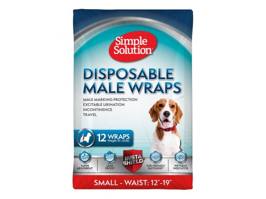 Фото - памперсы и трусики Simple Solution Disposable Wrap for Male Dogs одноразовый влагопоглощающий гигиенический пояс для кобелей