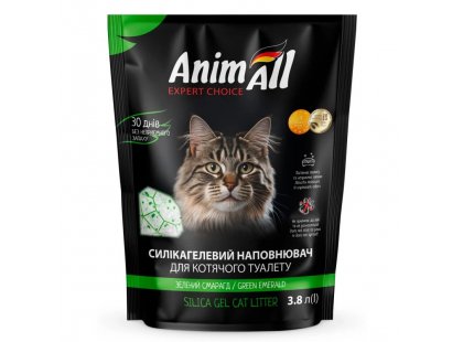 Фото - наповнювачі AnimAll Green Emerald силікагелевий наповнювач для котячого туалету ЗЕЛЕНИЙ СМАРАГД