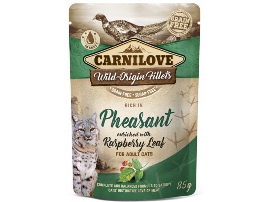 Фото - влажный корм (консервы) Carnilove Rich in Pheasant Enriched with Raspberry Leaves Adult Cats влажный корм для кошек ФАЗАН и ЛИСТЬЯ МАЛИНЫ