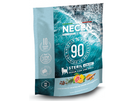 Фото - сухий корм Necon Natural Wellness Cat Sterilized Low Fat Ocean Fish & Krill сухий корм для стерилізованих і схильних до ожиріння котів РИБА та КРИЛЬ