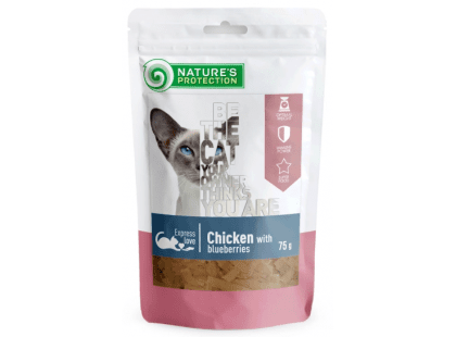 Фото - лакомства Natures Protection (Нейчез Протекшин) Snack For Cats With Chicken And Blueberries лакомство для котов КУРИЦА С КЛЮКВОЙ