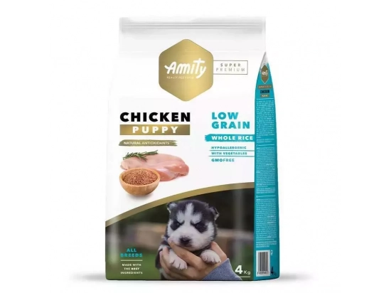 Фото - сухой корм Amity (Амити) Super Premium Low Grain Puppy Chicken сухой низкозерновой корм для щенков всех пород КУРИЦА