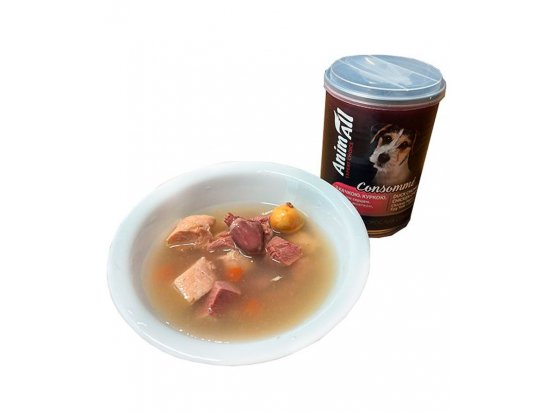 Фото - вологий корм (консерви) AnimAll Consomme Duck, Chicken, Сhicken Heart & Сhicken Egg вологий корм для собак КАЧКА, КУРКА, КУРЯЧЕ СЕРЦЕ ТА ЖОВТОК