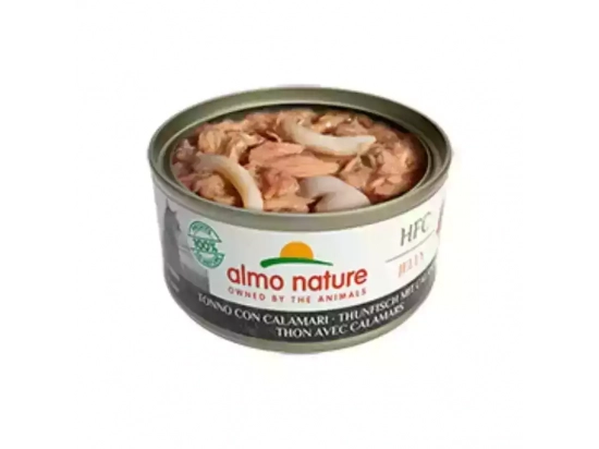 Фото - вологий корм (консерви) Almo Nature HFC JELLY TUNA & SQUIDS консерви для котів ТУНЕЦЬ З КАЛЬМАРАМИ, желе