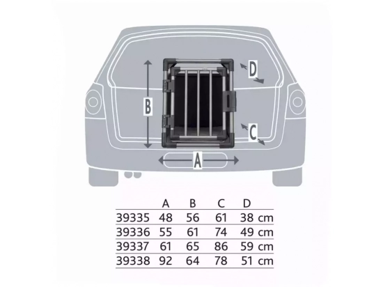 Фото 3 -  аксесуари в авто Trixie TRANSPORT BOX транспортувальний бокс (алюміній), графіт (39335)