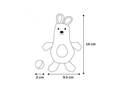 Фото 3 -  іграшки Flamingo Natural Fun Rabbit екологічна іграшка з котячою м'ятою для кішок