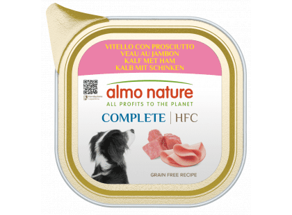 Фото - вологий корм (консерви) Almo Nature HFC COMPLETE VEAL WITH HAM консерви для собак ТЕЛЯТИНА та ШИНКА