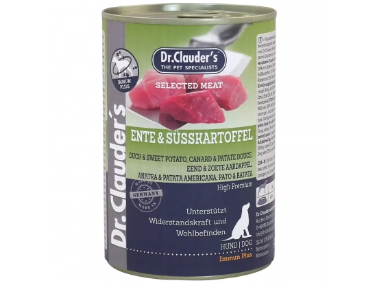 Фото - влажный корм (консервы) Dr.Clauder's (доктор Клаудер) Selected Meat Duck & Sweet Potato консервы для собак, УТКА И БАТАТ