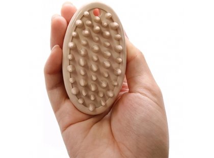 Фото 2 -  расчески, щетки, грабли DoggyMan Rubber Brush Mini силиконовая щетка для вычесывания собак и котов