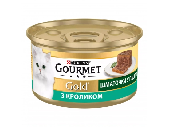 Фото - влажный корм (консервы) Gourmet Gold (Гурме Голд) кусочки в паштете с кроликом по-французски