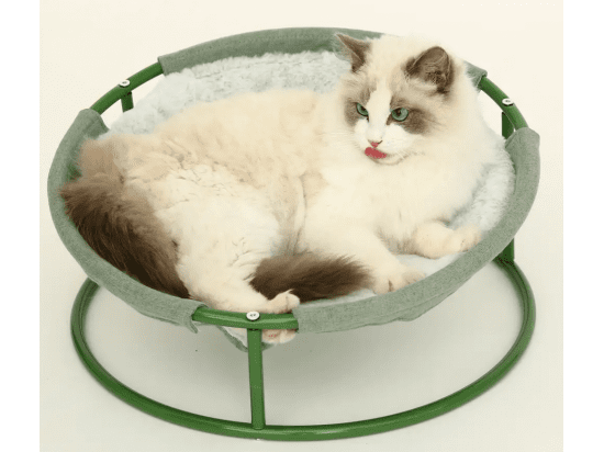 Фото 4 -  спальные места, лежаки, домики Misoko&Co (Мисоко и Ко) Pet Bed Round Plush складной круглый лежак для животных, плюш, СВЕТЛО-ЗЕЛЕНЫЙ