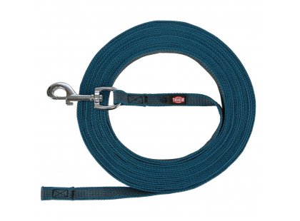 Фото - Trixie Tracking Lead прорезиненый поводок для собак, петроль амуниция Trixie Tracking Lead прорезиненый поводок для собак, петроль