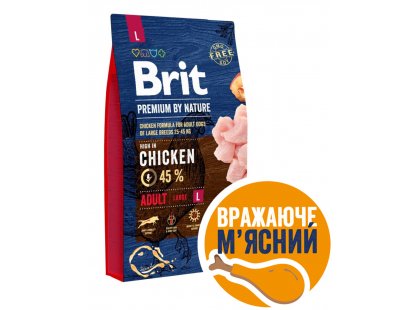 Фото - Brit Premium Dog Adult Large L Chicken сухий корм для собак крупних порід КУРКА сухий корм Brit Premium Dog Adult Large L Chicken сухий корм для собак крупних порід КУРКА