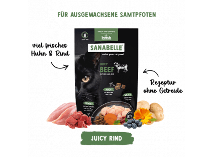 Фото 2 -  сухой корм Bosch Sanabelle Juicy Beef беззерновой мягкий корм для кошек ГОВЯДИНА