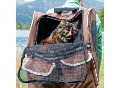 Фото - переноски, сумки, рюкзаки Senful 3-In-1 Pet Trolley тележка-рюкзак для кошек и собак, коричневый