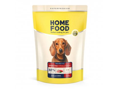 Фото 2 -  сухий корм Home Food (Хоум Фуд) Dog Adult Mini Duck Meat with Turkey гіпоалергенний беззерновий корм для собак дрібних порід КАЧКА та ІНДИЧКА