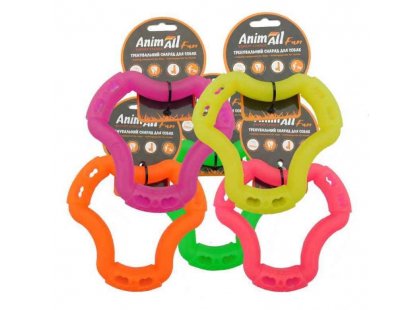 Фото 2 -  іграшки AnimAll Fun іграшка для собак КІЛЬЦЕ 6 СТОРІН, кораловий