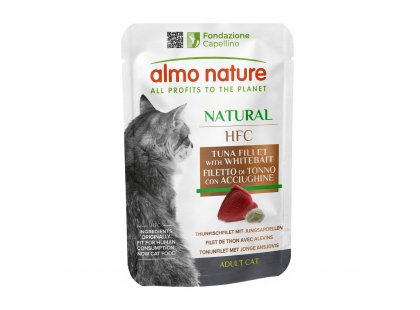 Фото - Almo Nature HFC NATURAL TUNA & WHITEBAIT консерви для котів ТУНЕЦЬ і МАЛЬОК, пауч вологий корм (консерви) Almo Nature HFC NATURAL TUNA & WHITEBAIT консерви для котів ТУНЕЦЬ і МАЛЬОК, пауч