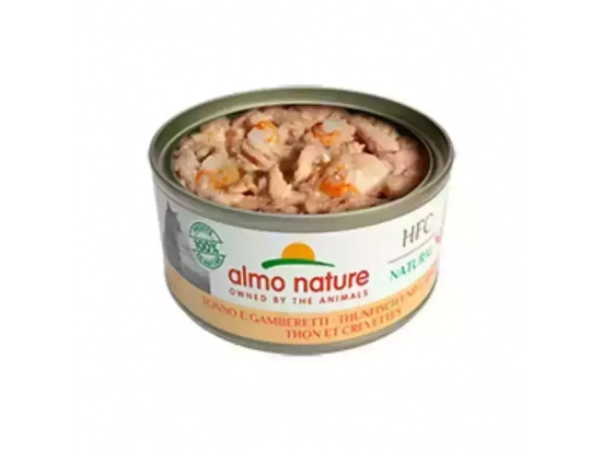 Фото - вологий корм (консерви) Almo Nature HFC NATURAL TUNA & SHRIMP консерви для кішок ТУНЕЦЬ І КРЕВЕТКИ