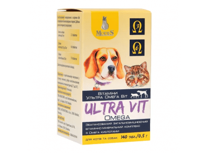 Фото - Modes Ultra Vit Omega вітамінно-мінеральний комплекс для кошенят і цуценят вітаміни та мінерали Modes Ultra Vit Omega вітамінно-мінеральний комплекс для кошенят і цуценят