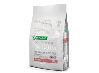 Фото - Natures Protection GRAIN FREE WHITE COAT STARTER SALMON & KRILL корм для цуценят до 4 місяців з білою шерстю ЛОСОСЬ і КРІЛЬ сухий корм Natures Protection GRAIN FREE WHITE COAT STARTER SALMON & KRILL корм для цуценят до 4 місяців з білою шерстю ЛОСОСЬ і КРІЛЬ
