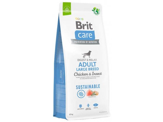 Фото - сухой корм Brit Care Dog Sustainable Adult Large Breed Chicken & Insect сухой корм для собак больших пород КУРИЦА и НАСЕКОМЫЕ